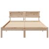 vidaXL Bed Frame with Headboard Brown 120 x 200 cm Solid Pine Wood