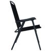 vidaXL Folding Garden Chairs 2 pcs Texilene Black