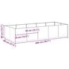 vidaXL Planter White 200x80x40 cm Steel