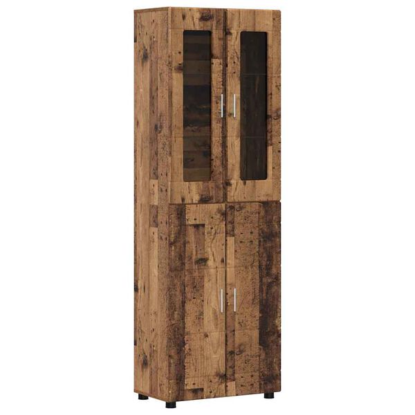 vidaXL Highboard FLORIN Old Wood 60 x 35 x 182 cm Engineered Wood