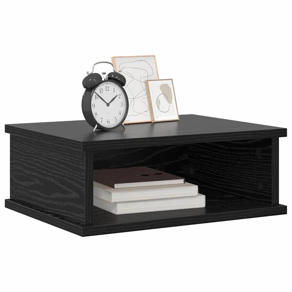 vidaXL Bedside Table Black Oak 40 x 31 x 15 cm Engineered Wood