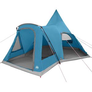 vidaXL Teepee Tent 5-Person with Roof Blue 545 x 450 x 295 cm