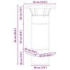 vidaXL Chimney Extension Silver 35 x 35 x 65 cm Stainless Steel