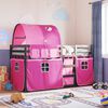 vidaXL Bunk Bed without Mattress Pink 90x190 cm Single Solid Wood Pine