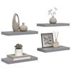 vidaXL Floating Wall Shelves 4 pcs Grey 50x23x3.8 cm MDF