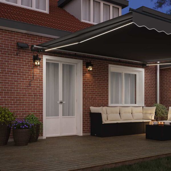 vidaXL Awning Frame Manual Anthracite 500 x 350 cm Aluminium