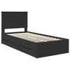 vidaXL Bed Frame with Drawer Black 75 x 190 cm Engineer Wood