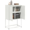 vidaXL Highboard White 68.5x38.5x107 cm Steel