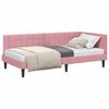 vidaXL Corner Bed Frame with Headboard Pink 100 x 200 cm Velvet