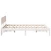 vidaXL Bed Frame with Headboard White 140 x 190 cm Solid Pine Wood