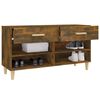 vidaXL Shoe Cabinet Smoked Oak 102x35x55 cm Engineered Wood