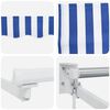 vidaXL Manual Retractable Awning Blue and White 2.5 x 2 m