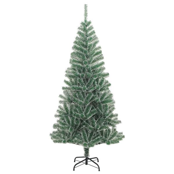 vidaXL Artificial Christmas Tree with Flocked Snow Green 180 cm