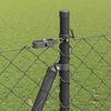 vidaXL Fence Post Grey 10 x 1.6 m (60 x 60 mm mesh) Steel and PVC
