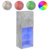 vidaXL TV Cabinet with LED Lights Concrete Grey 40.5x30x102 cm