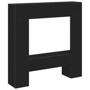 vidaXL Fireplace Surround Black Oak 81x18x82 cm Engineered Wood