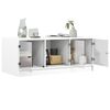 vidaXL Coffee Table with Glass Doors White 102x50x42 cm
