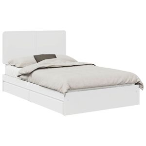 vidaXL Storage Bed with Headboard White 120 x 190 cm Engineered Wood