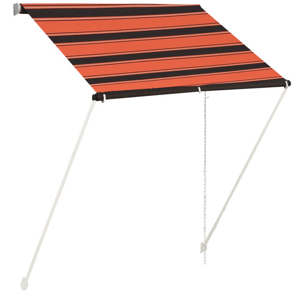 vidaXL Retractable Awning 150x150 cm Orange and Brown
