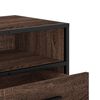 vidaXL TV Cabinet Brown Oak 80x34.5x40 cm Engineered Wood and Metal