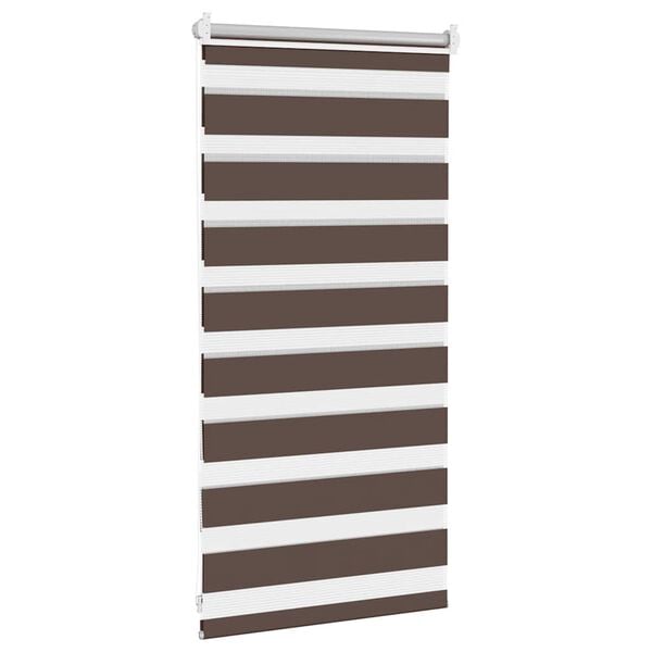 vidaXL Zebra blind 40.9x100 cm Fabric Width 36.7 cm coffee
