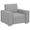 vidaXL Sofa 3 pcs Cloud Grey Fabric
