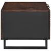 vidaXL Coffee Table Brown and Black 80 x 50 x 40 cm Solid Acacia wood