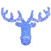 vidaXL Reindeer Head with 140 LEDs Blue 68 x 36.5 x 62.5 cm Acrylic