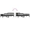 vidaXL Day Bed without Mattress Black 90x190 cm Single Solid Wood Pine