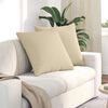vidaXL Sofa Pillows 2 pcs Cream 80 x 80 cm Fabric