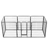 vidaXL Dog Playpen | Black | Powder-coated steel | 80x100 cm | Durable