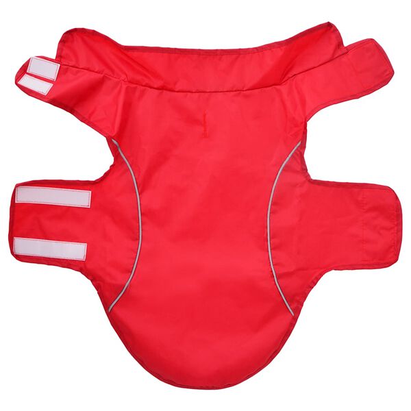 vidaXL Dog Raincoat with Reflective Strips Polyester Red XXS