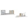 vidaXL Floating Wall Shelves 2 pcs High Gloss White 90x23.5x3.8 cm MDF