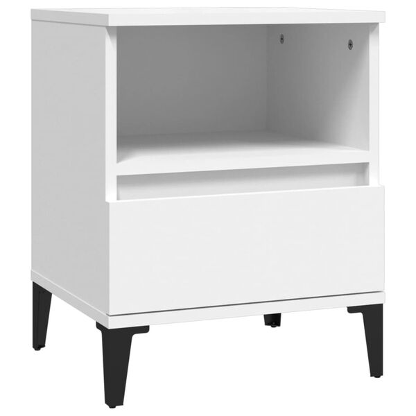 vidaXL Bedside Cabinet White 40x35x50 cm