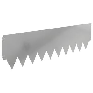 vidaXL Lawn Edging 10 pcs 103 x 30 cm metal Silver