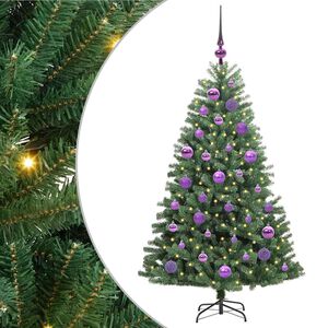 vidaXL Artificial Hinged Christmas Tree Green 120 cm PVC and Metal