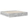 vidaXL Bed Frame Concrete Grey 200 x 200 cm Engineered Wood