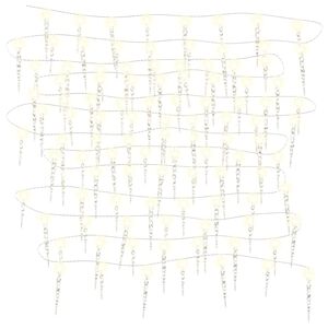 vidaXL Christmas Icicle Light 100 LEDs Warm White 10 m Acrylic PVC