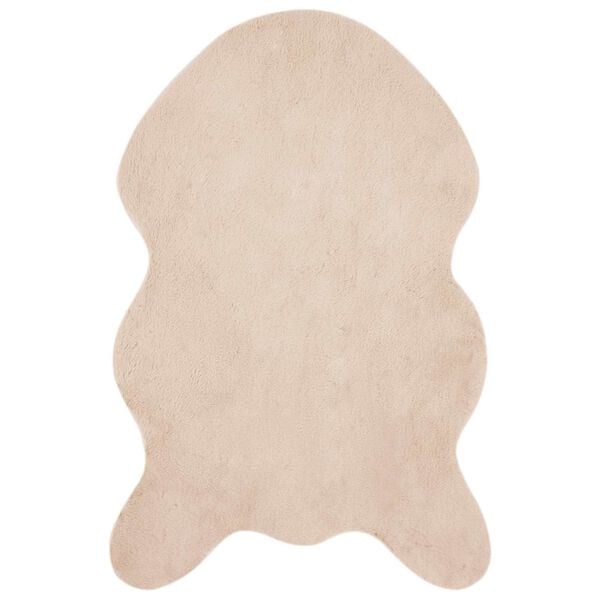 vidaXL Faux Rabbit Fur Rug Olite Taupe 50 x 80 cm Polyester