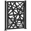 vidaXL Garden Gate Black 100x125 cm Steel Light Design