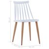 vidaXL Dining Chairs 2 pcs White Plastic