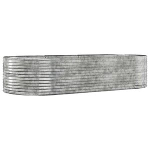 vidaXL Garden Raised Bed Silver 291x140x68 cm Galvanised Steel