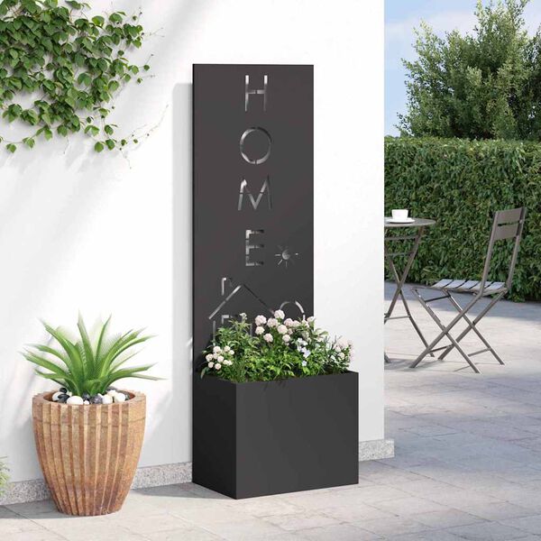 vidaXL Garden Privacy Screen Black 50 x 140 cm Cold-rolled steel