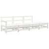 vidaXL 4 Piece Garden Lounge Set White Solid Wood Pine