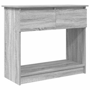 vidaXL Console Table with Drawers Grey Sonoma 85.5x38.5x74.5 cm