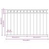 vidaXL Garden Fence Grey Steel
