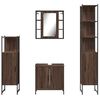 vidaXL 4 Piece Bathroom Cabinet Set Brown Oak Engineered Wood