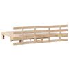 vidaXL Bed Frame with Headboard Brown 200 x 200 cm Solid Pine Wood