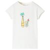 vidaXL Kids'T-shirt Ecru 116