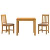 vidaXL Dining Set 3 pcs Grey Solid Oak Wood